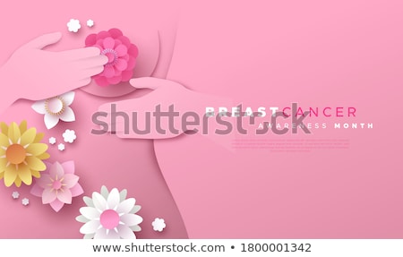 Stock photo: Breast Cancer Concept Landing Page