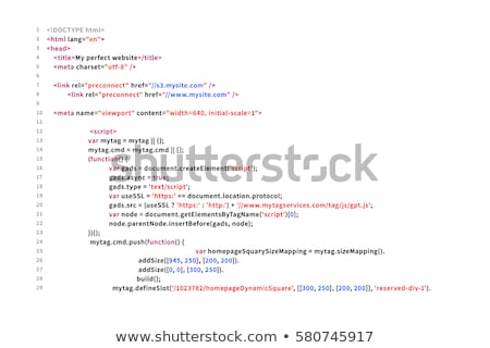 [[stock_photo]]: Simple Website Html Code With Colourful Tags In Browser View On White