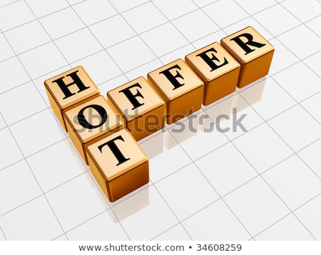 Stock fotó: Golden Hot Offer Like Crossword