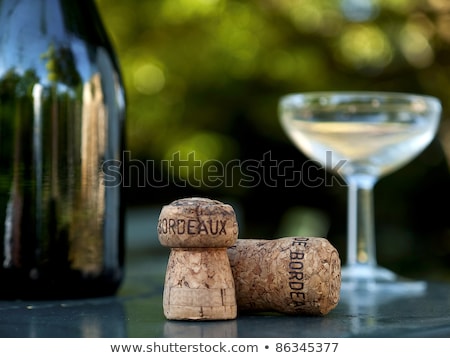 Stock fotó: Winebottle Glass And Cork In Bordeaux France