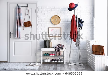 Stock foto: Brightly Colored Scarves On Rack