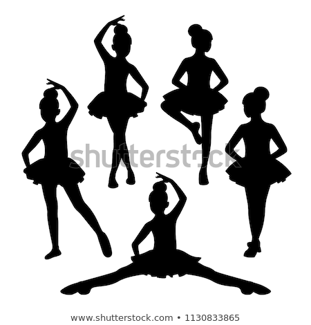 Zdjęcia stock: Dance Girl Ballet Silhouettes - Vector