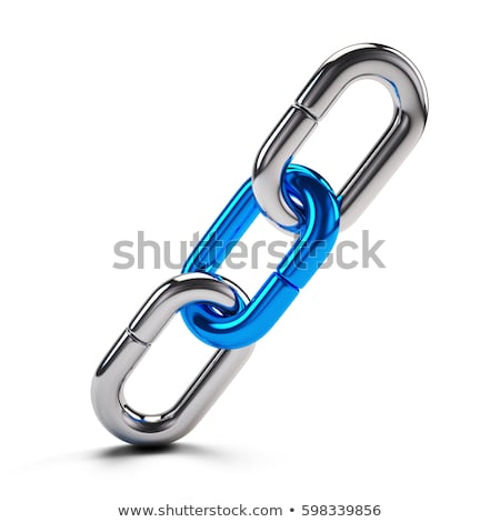 Stok fotoğraf: Abstract Blue Metallic Symbol With Unique Element