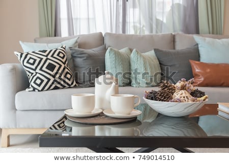 Сток-фото: Tea Set At Comfortable Lounge