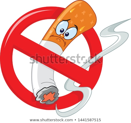 Stock fotó: Cartoon No Smoking Sign