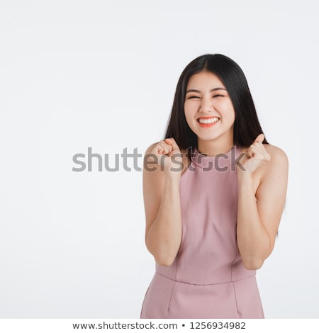 Stockfoto: Attractive Asian Girl 30s Isolated On White Background