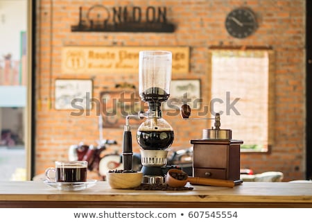 Stockfoto: Containers And Coffee Maker