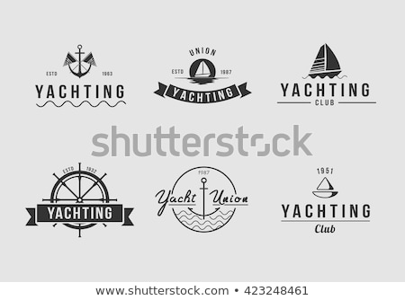 Foto stock: Set Of Yacht Club Logo