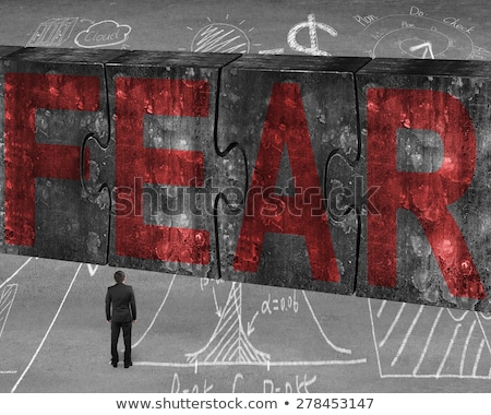 Foto stock: Puzzle With Word No Fear