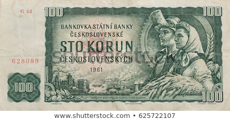 Stockfoto: Old Czech Banknotes Money