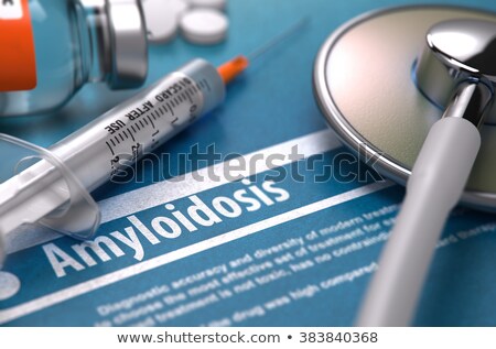 Stockfoto: Amyloidosis Diagnosis Medical Concept 3d
