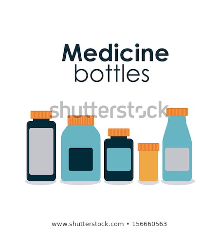 Stockfoto: Medication Pharmacy Posters Medicament Containers