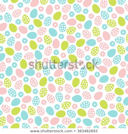 ストックフォト: Easter Seamless Pattern Eggs And Flowers Wallpaper Gift Paper Greeting Cards