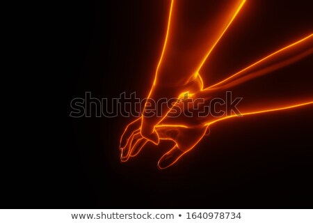 Foto stock: Scared 3d Mans Heart