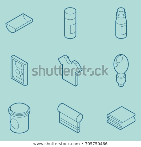 Foto stock: Silkskreen Color Outline Isometric Icons