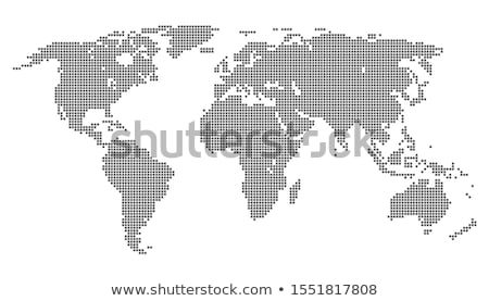 Stock photo: World Map Square Dotted Style Vector Illustration Isolated On White Background