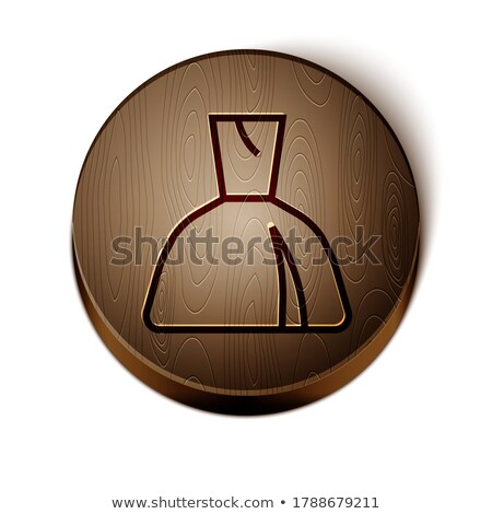 [[stock_photo]]: Linear Silhouette Of Woman In Elegant Wedding Or Cocktail Dress