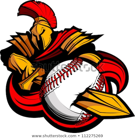 Foto stock: Spartan Trojan Baseball Sports Mascot