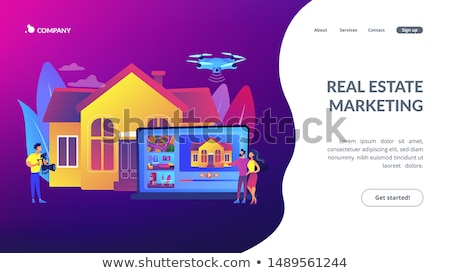 Foto stock: Aerial Videography Concept Landing Page