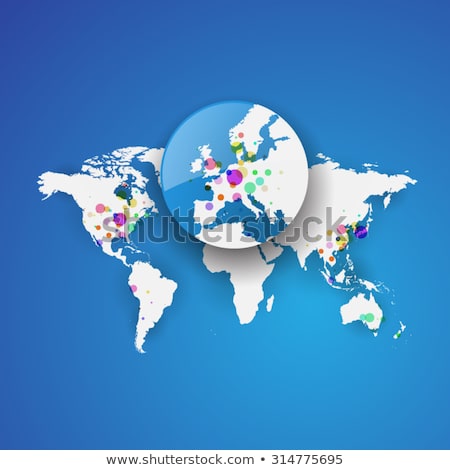 Stock foto: World Map Focusing On Europe Vector Illustration