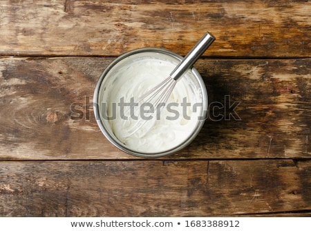 Foto stock: Mixer Whisks With Cream