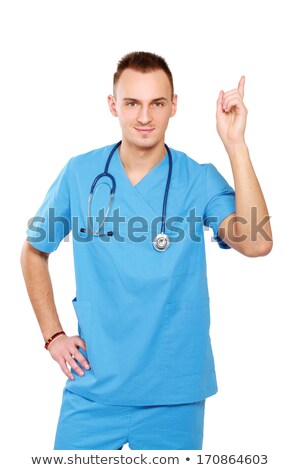 Сток-фото: Doctor Pointing At Something Interesting