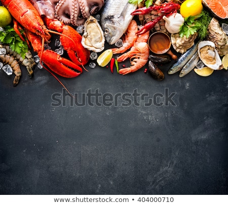 ストックフォト: Fresh Seafood On Ice