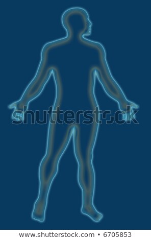 ストックフォト: Male Human Anatomy Standing X Ray Style