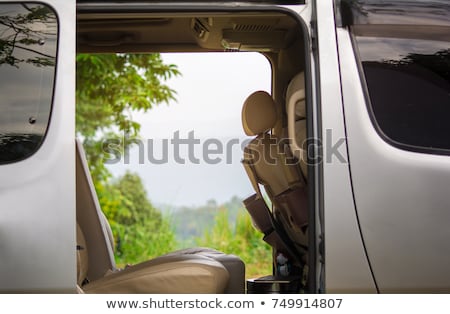 Stock foto: Family Viewed Through An Open Door