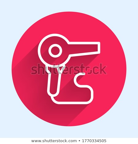 Stock foto: Hair Stylist Circle Icon With Long Shadow