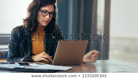 Zdjęcia stock: Person Work On Laptop