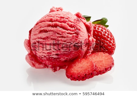 Stok fotoğraf: Ripe Strawberry On Ice