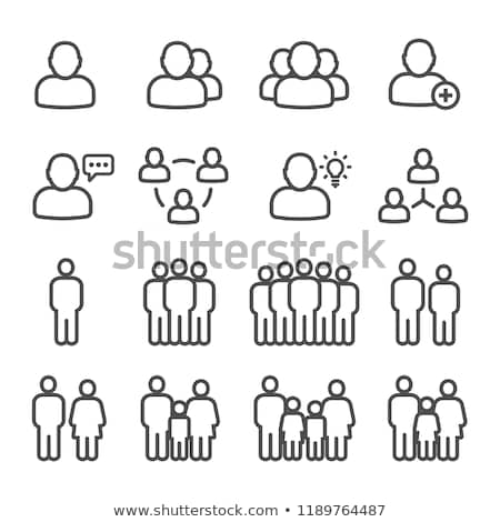 Stok fotoğraf: Outline People Icon Isolated On White Background