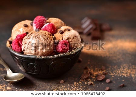 Foto stock: Chocolate Ice Cream And Truffles