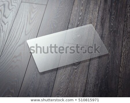 Zdjęcia stock: White Business Card On The Wooden Floor 3d Rendering