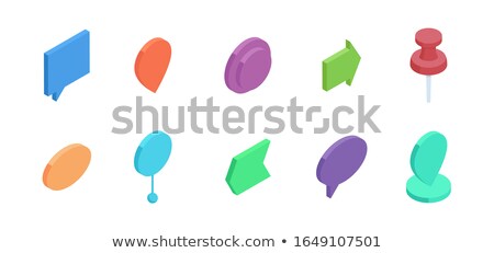 Stok fotoğraf: Bullet Isometric Icon Isolated On Color Background