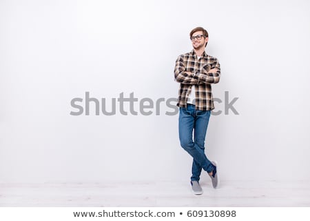Stock fotó: Full Length Portrait If A Joyful Man