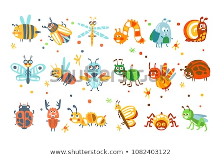 Foto stock: Set Of Dragonfly Character