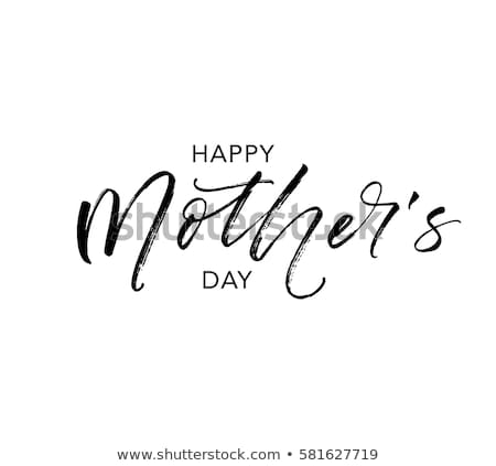 Stok fotoğraf: Happy Mothers Day Handwritten Postcard