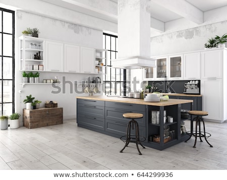 Foto stock: Kitchen Interior In A New Modern Apartment In Scandinavian Style