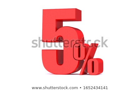 Stockfoto: Five Percent On White Background Isolated 3d Illustration