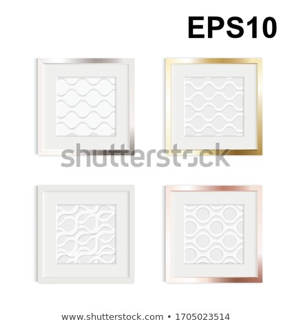 Stock photo: Basis Blank Golden Frame Isolated