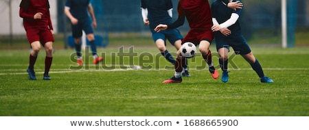 Horizontal Picture Of Soccer Match Soccer Football Players Stockfoto © matimix