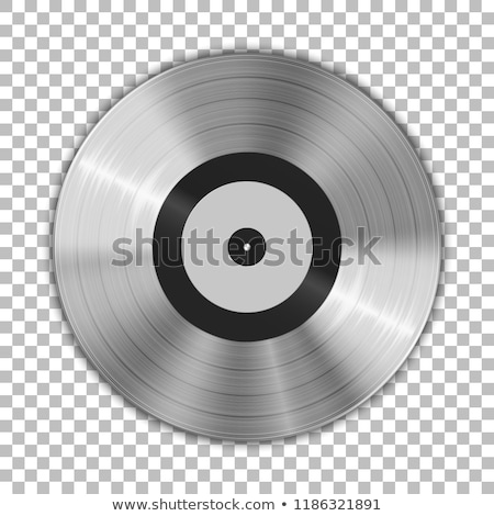 Stock photo: Mockup Of Blank Platinum Album Vinyl Disc With Cover