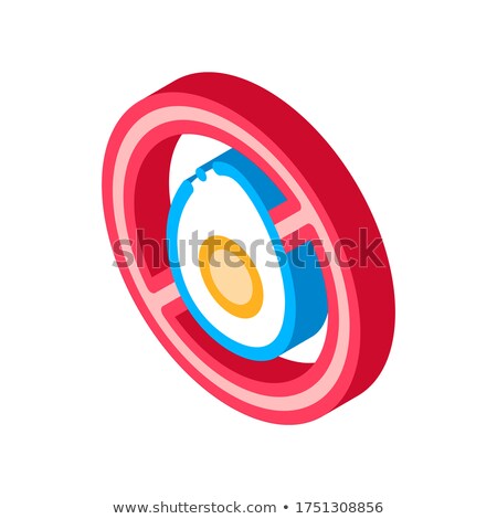 Allergen Free Chicken Egg Isometric Icon Vector Illustration Foto stock © pikepicture