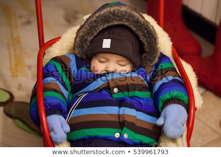 Сток-фото: Little Girl Dressed With Warm Clothes