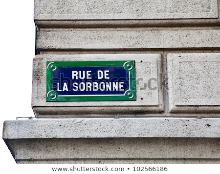 Foto stock: Paris - Sorbonne Street Sign