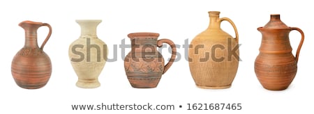Rustic Handmade Pot Isolated Stockfoto © Serg64