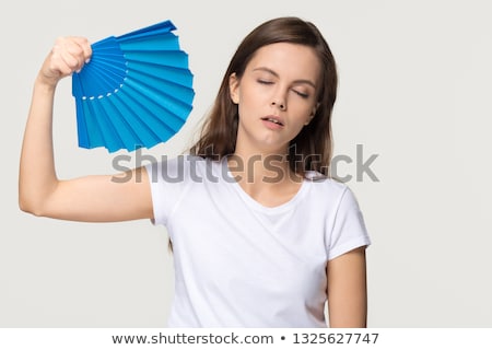 Foto stock: The Girl In A Stressful Condition Isolated