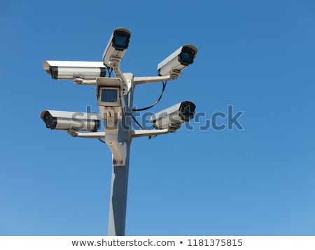 Stok fotoğraf: 6 Security Camera On A Pole